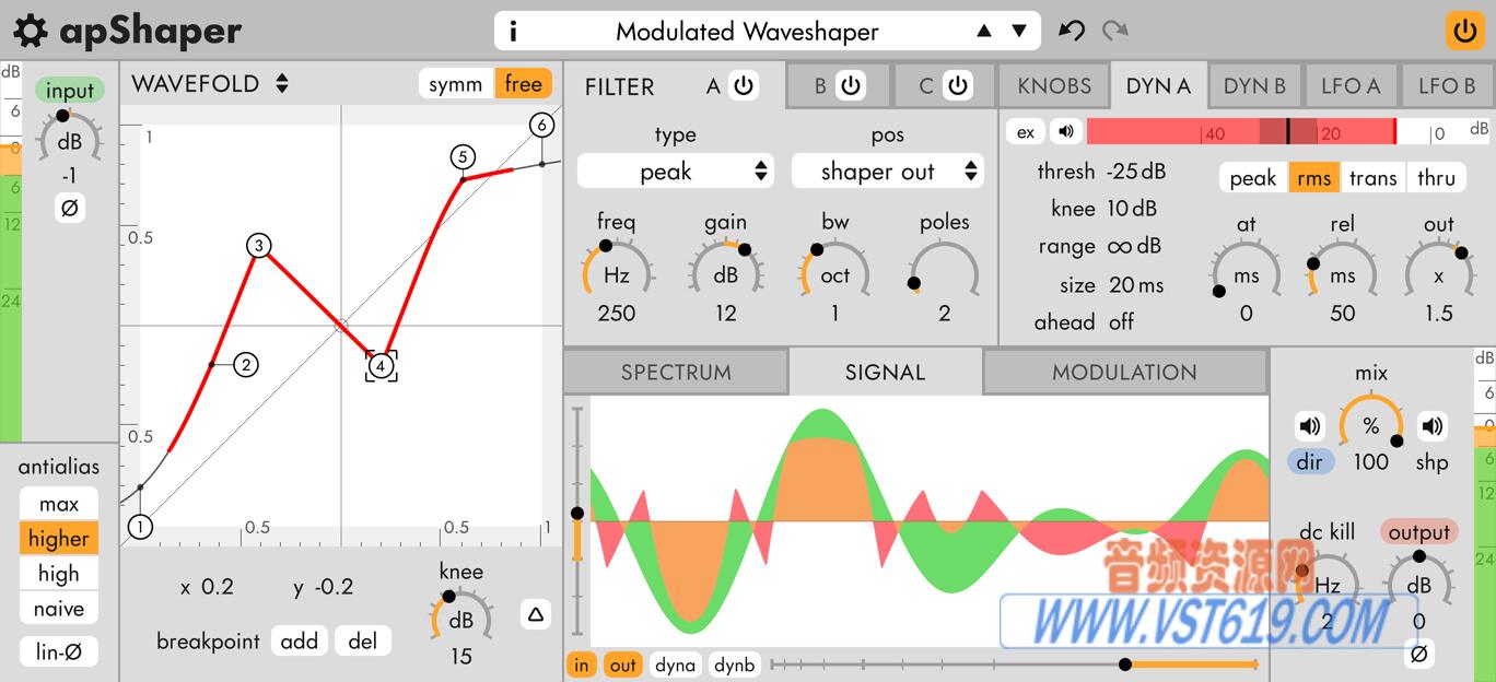 Apulsoft apShaper v1.2.5_WIN-SEnki_VST92音频资源网