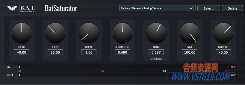 Black Arts Techs BAT Saturator v1.0.0_WIN-R2R_VST92音频资源网